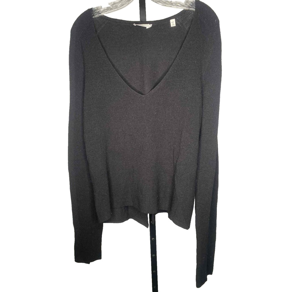 A.L.C Black sweater Merino Wool blend Long Sleeve Sweater Women's Size Large